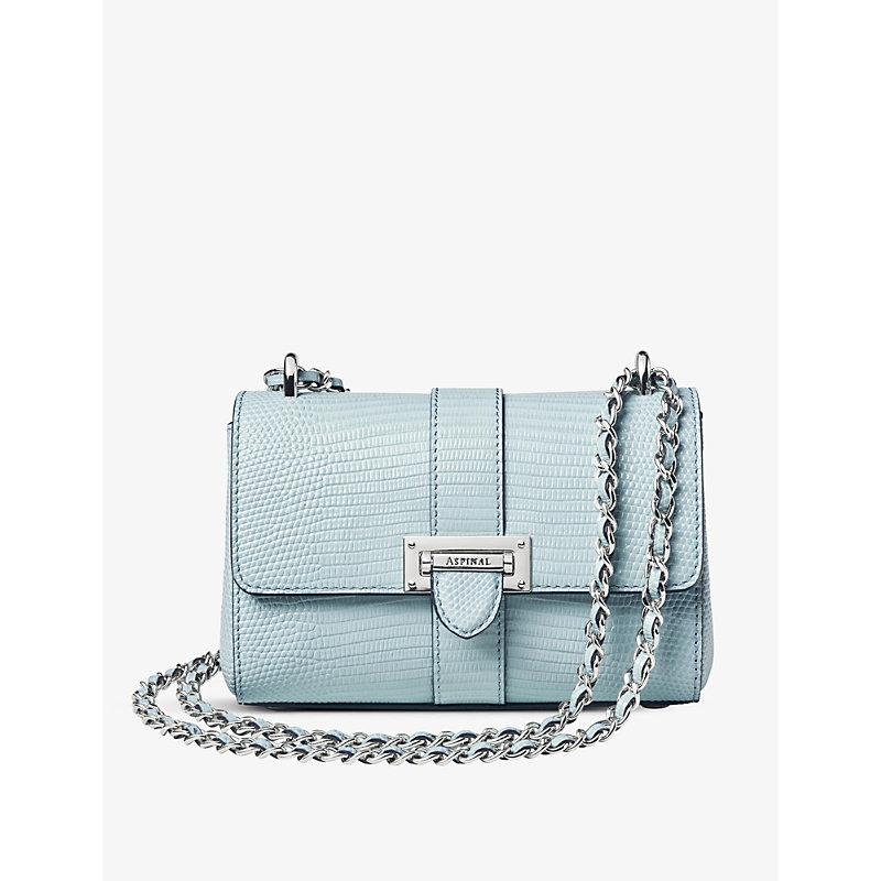 Aspinal of London Lottie Logo engraved Leather Shoulder Bag in