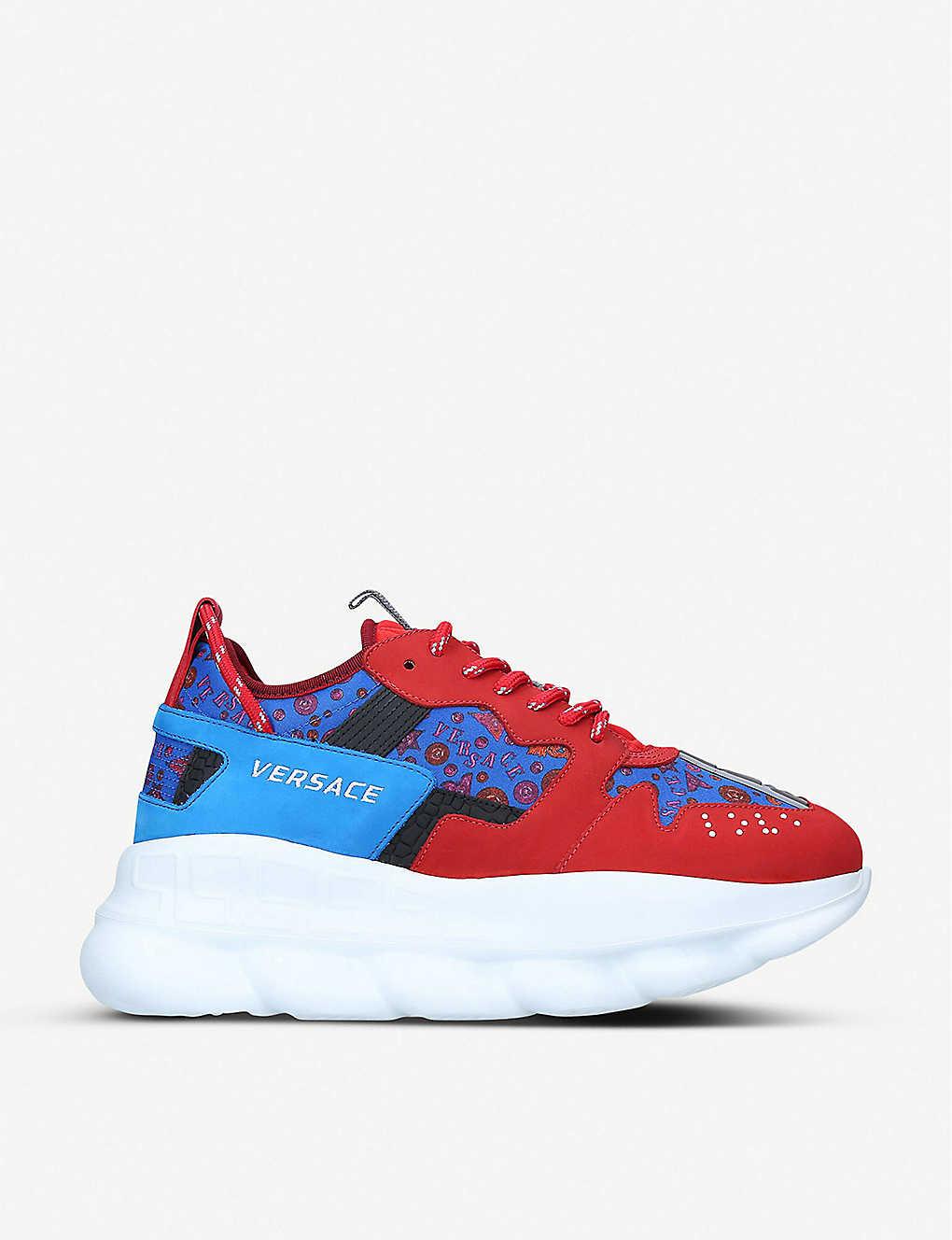 red versace trainers
