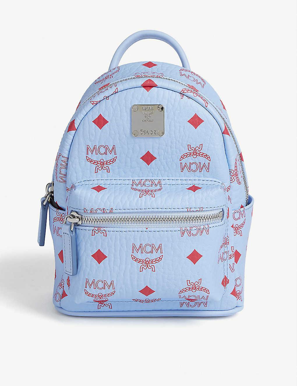 mcm backpack baby blue