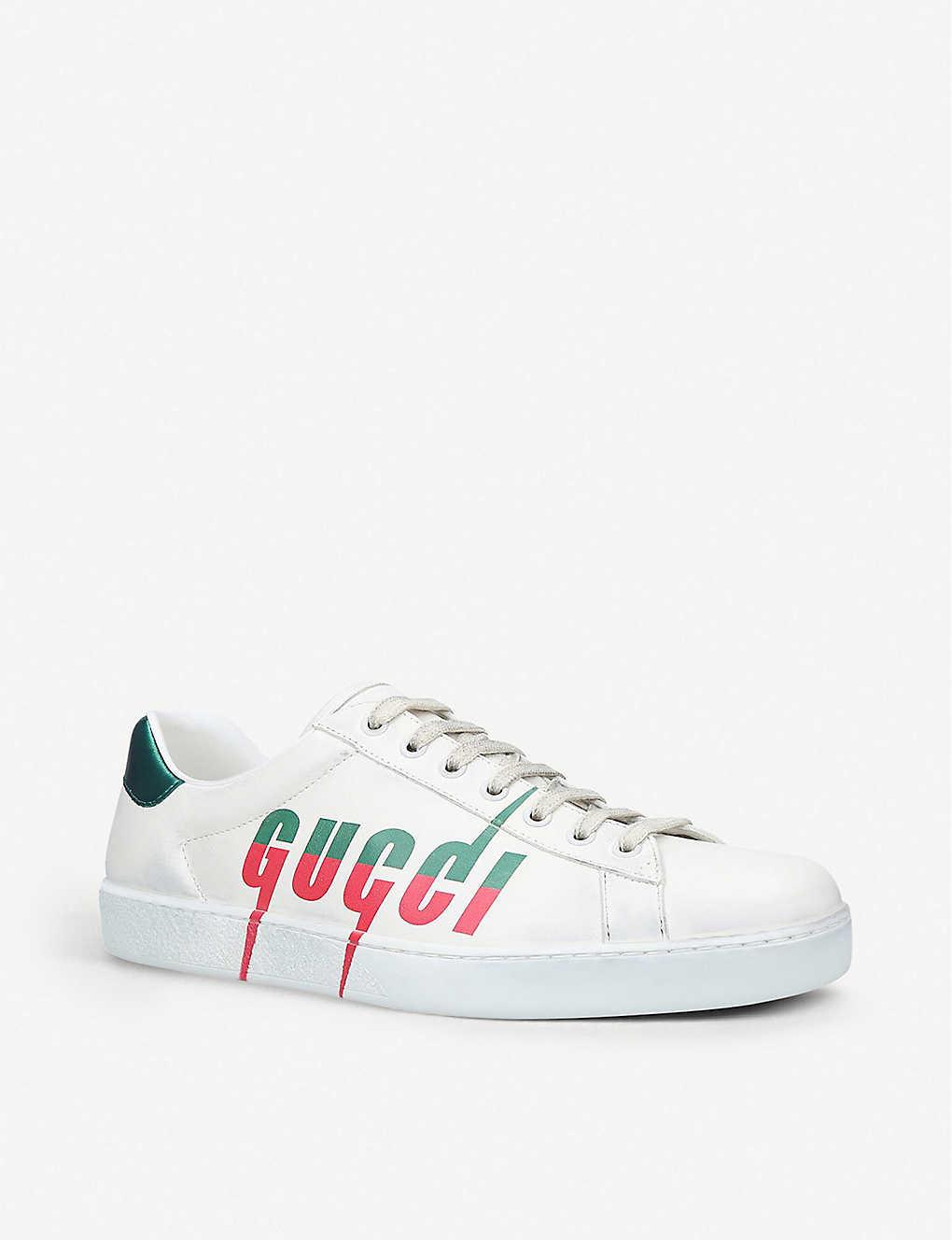 gucci new ace leather trainers