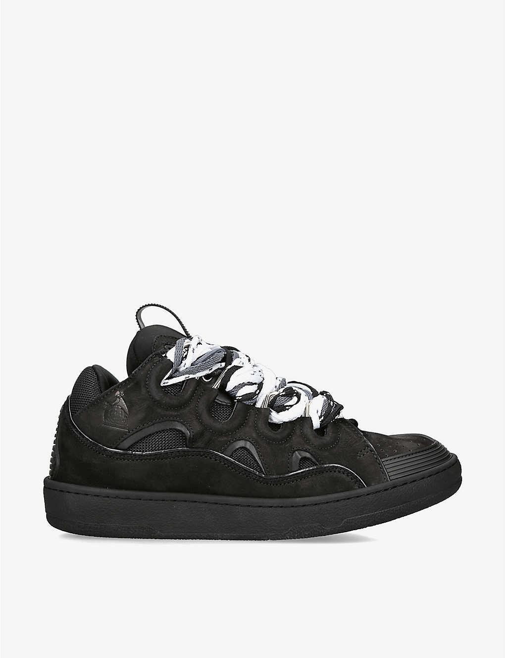 Black lanvin trainers deals