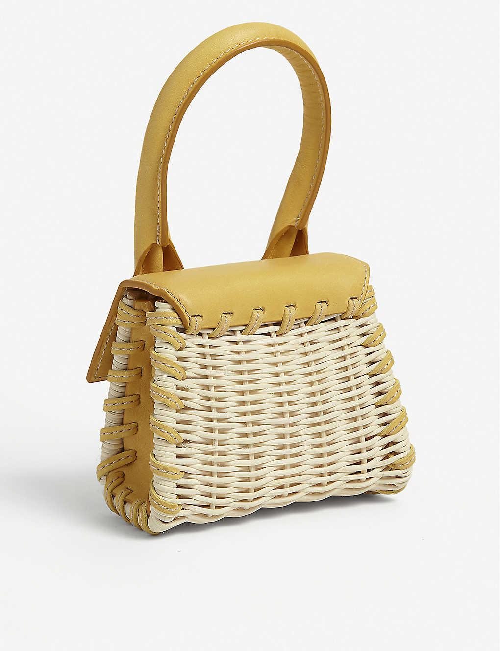Jacquemus - Authenticated Chiquito Handbag - Wicker Yellow Plain for Women, Never Worn