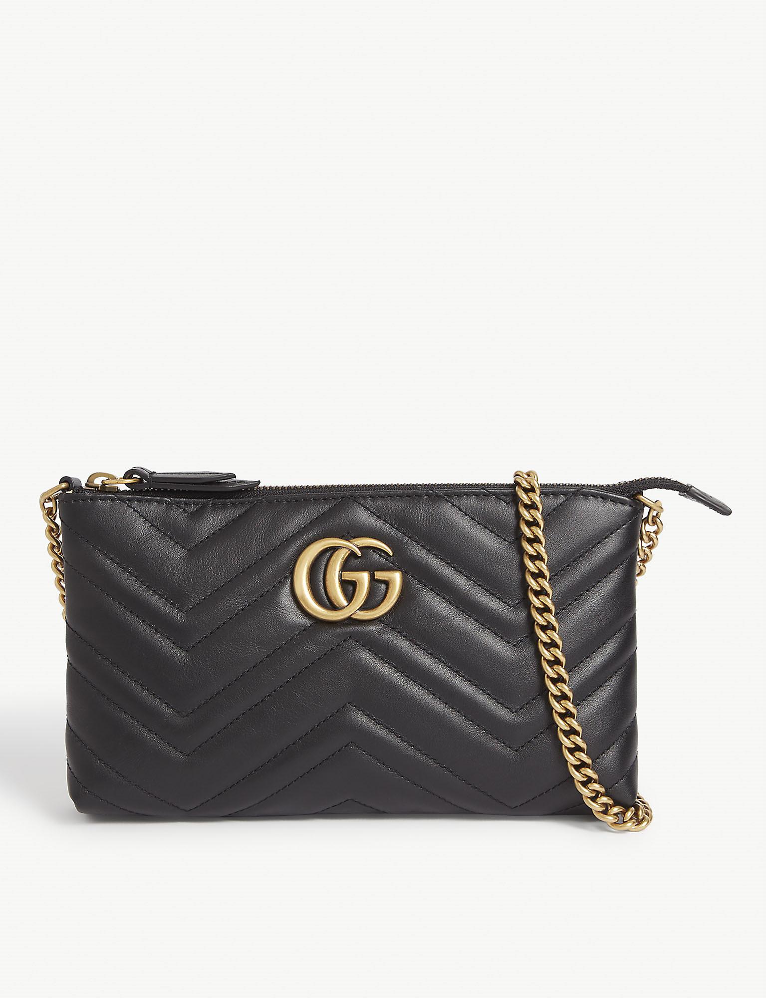gg marmont leather pouch
