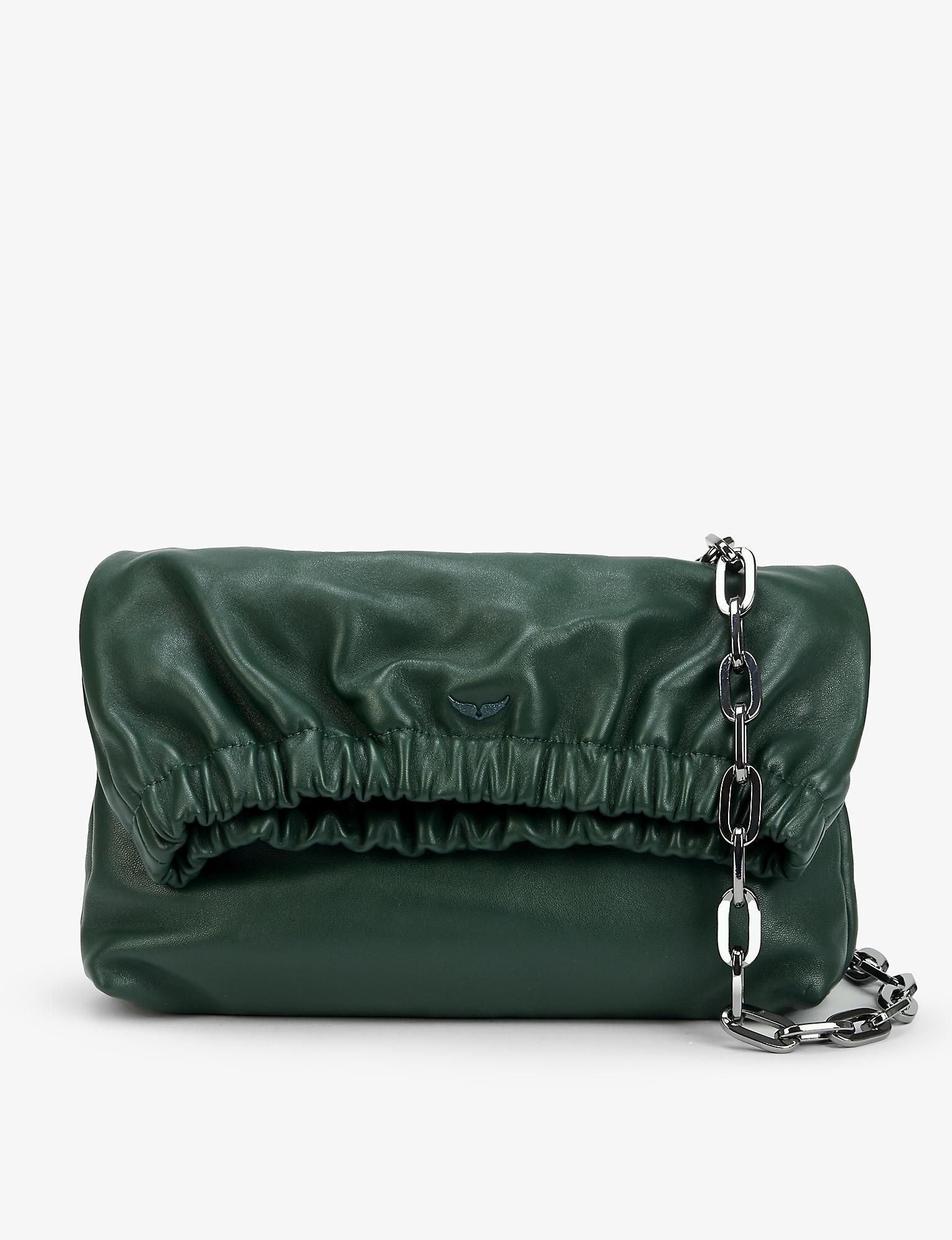 Zadig&Voltaire Rock leather crossbody bag, Green