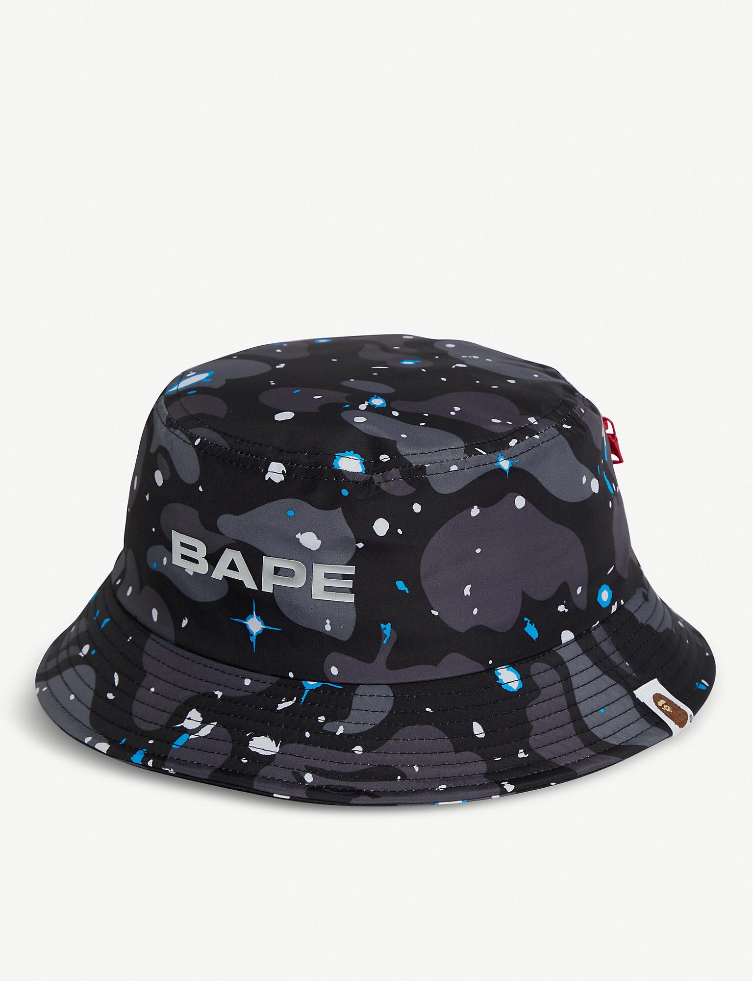 bape space camo bucket hat