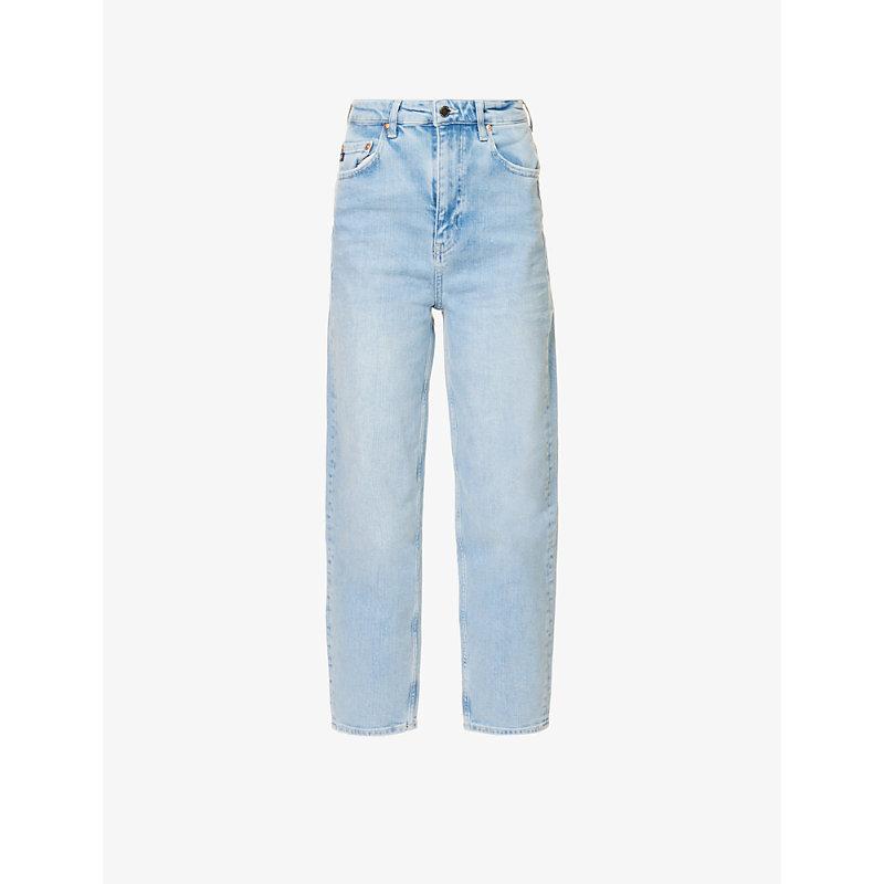 AG Jeans Balloon Tapered-leg Mid-rise Stretch-denim Jeans in Blue | Lyst