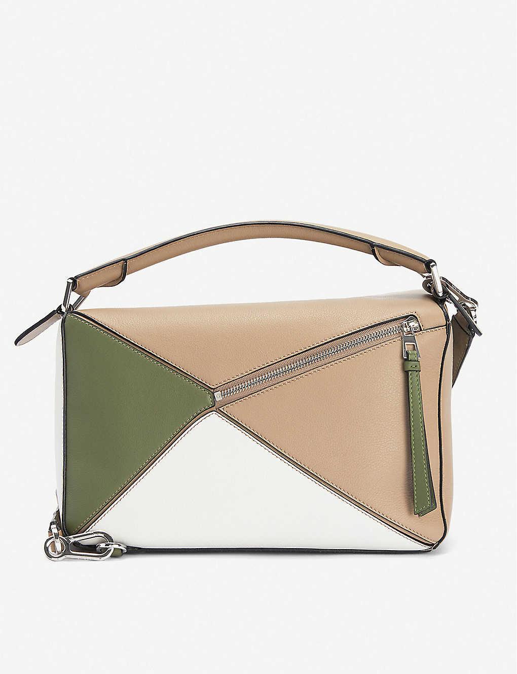 Puzzle leather handbag Loewe Green in Leather - 31725505