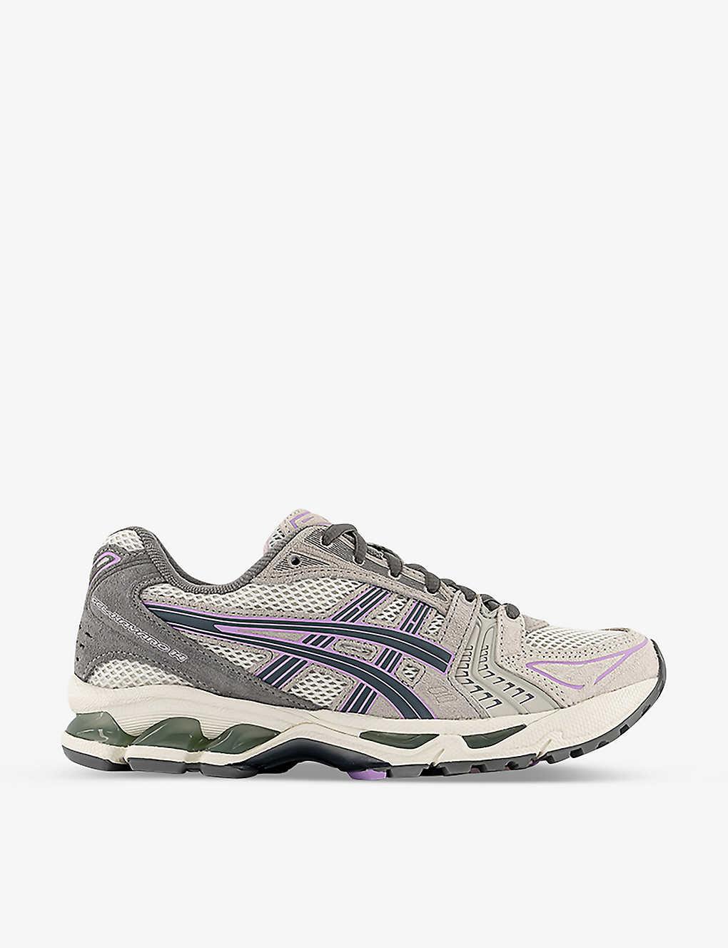 Asics Gel-kayano 14 Panelled Leather And Mesh Mid-top Trainers in White |  Lyst
