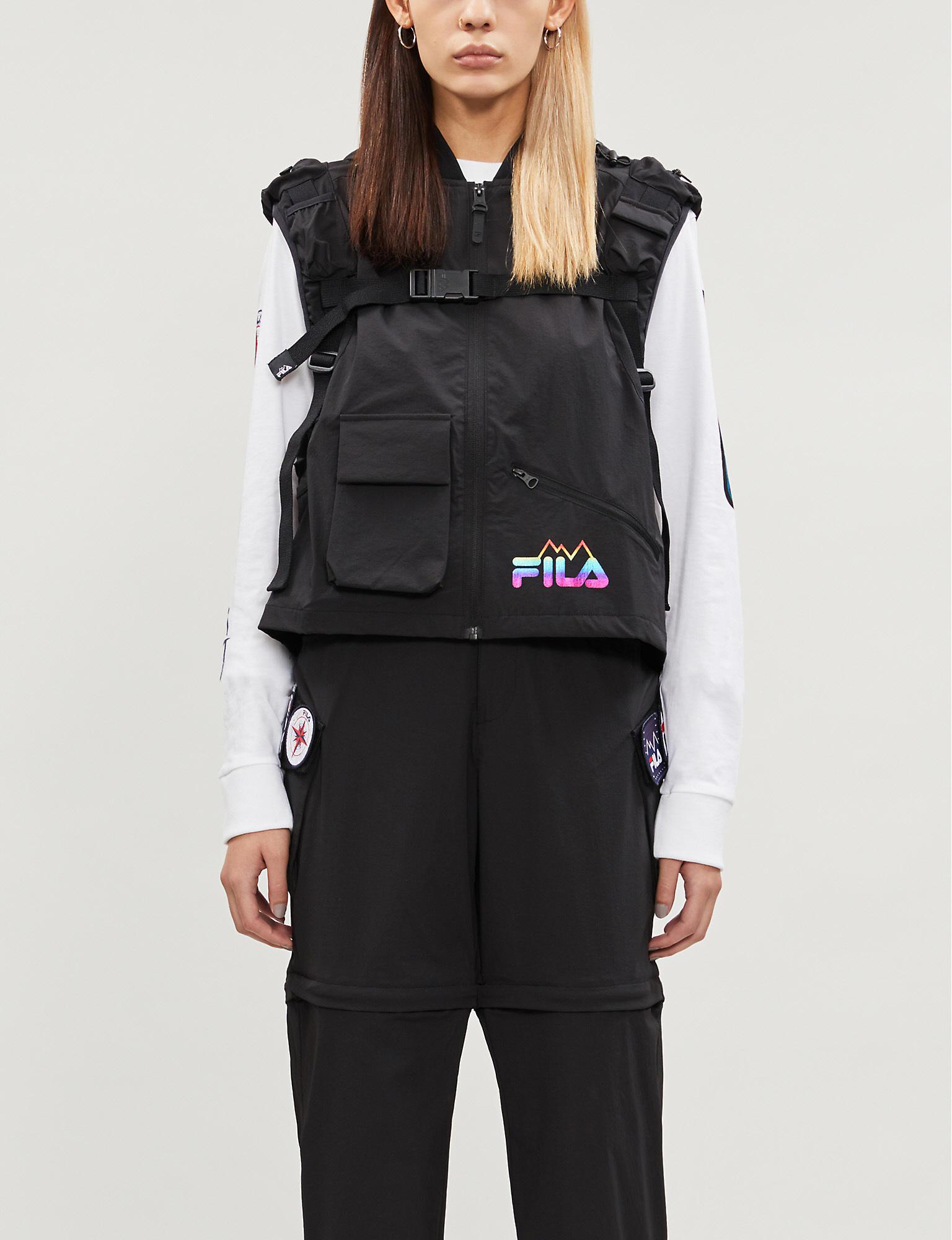 I hele verden retning hobby Fila Synthetic Tactical Hooded Shell Vest in Black - Lyst