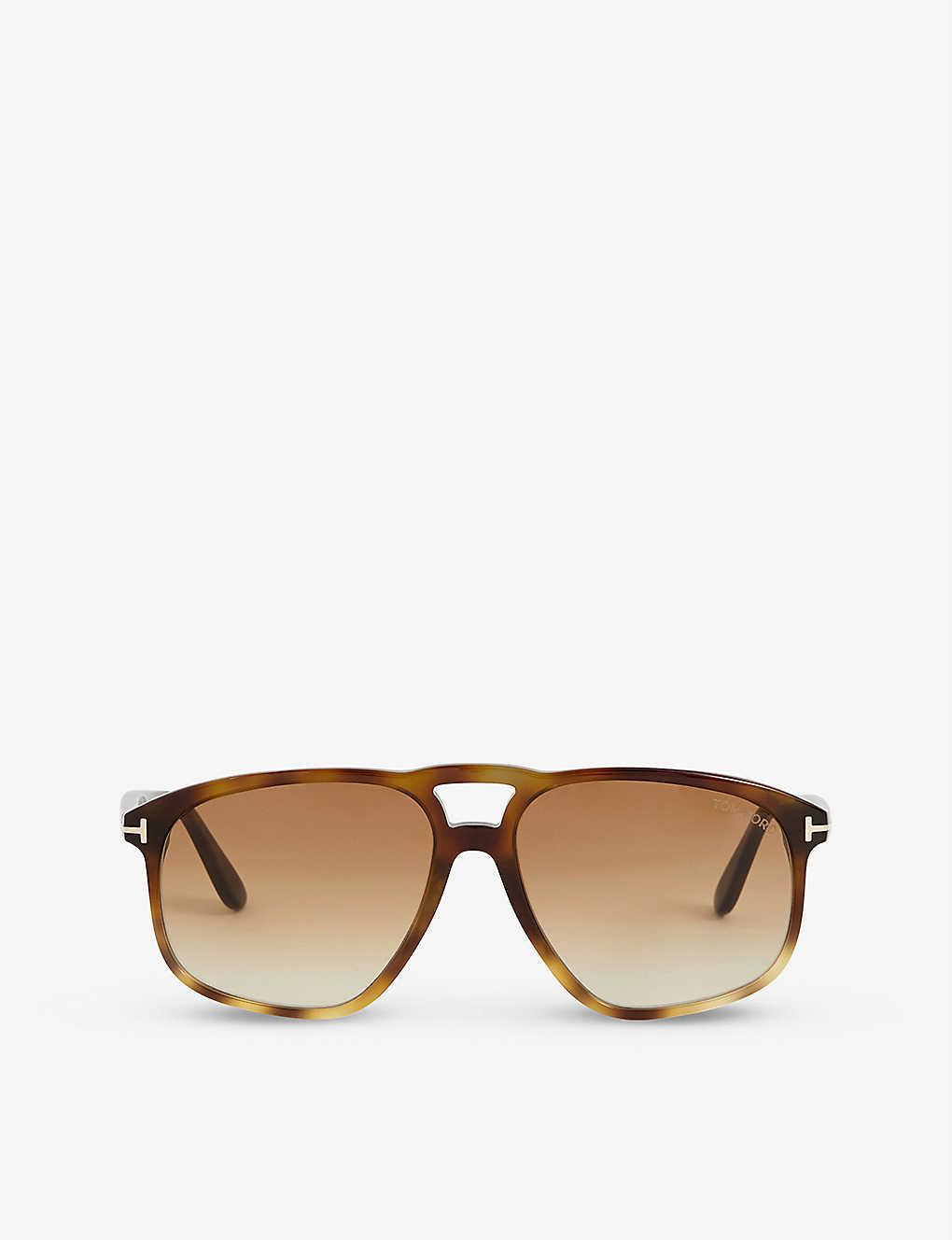 Tom Ford Ft1000 Pierre Squareframe Acetate Sunglasses in Natural for
