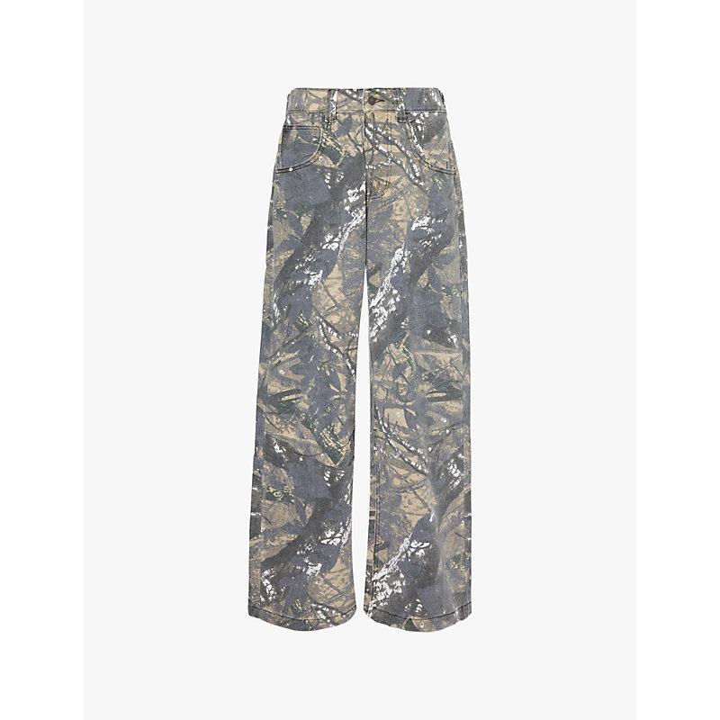 【JADED LONDON】Camo Colossus low-rise denim jeans Forest Camo Colossus Jeans | Womens | Jaded London