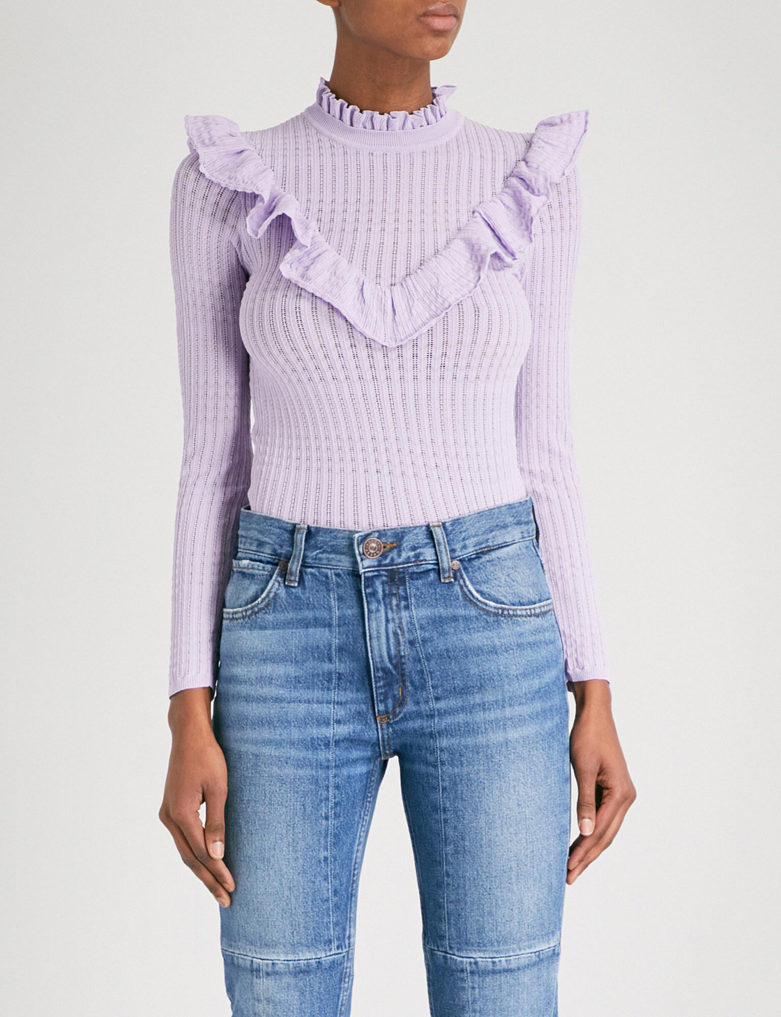 sandro purple sweater