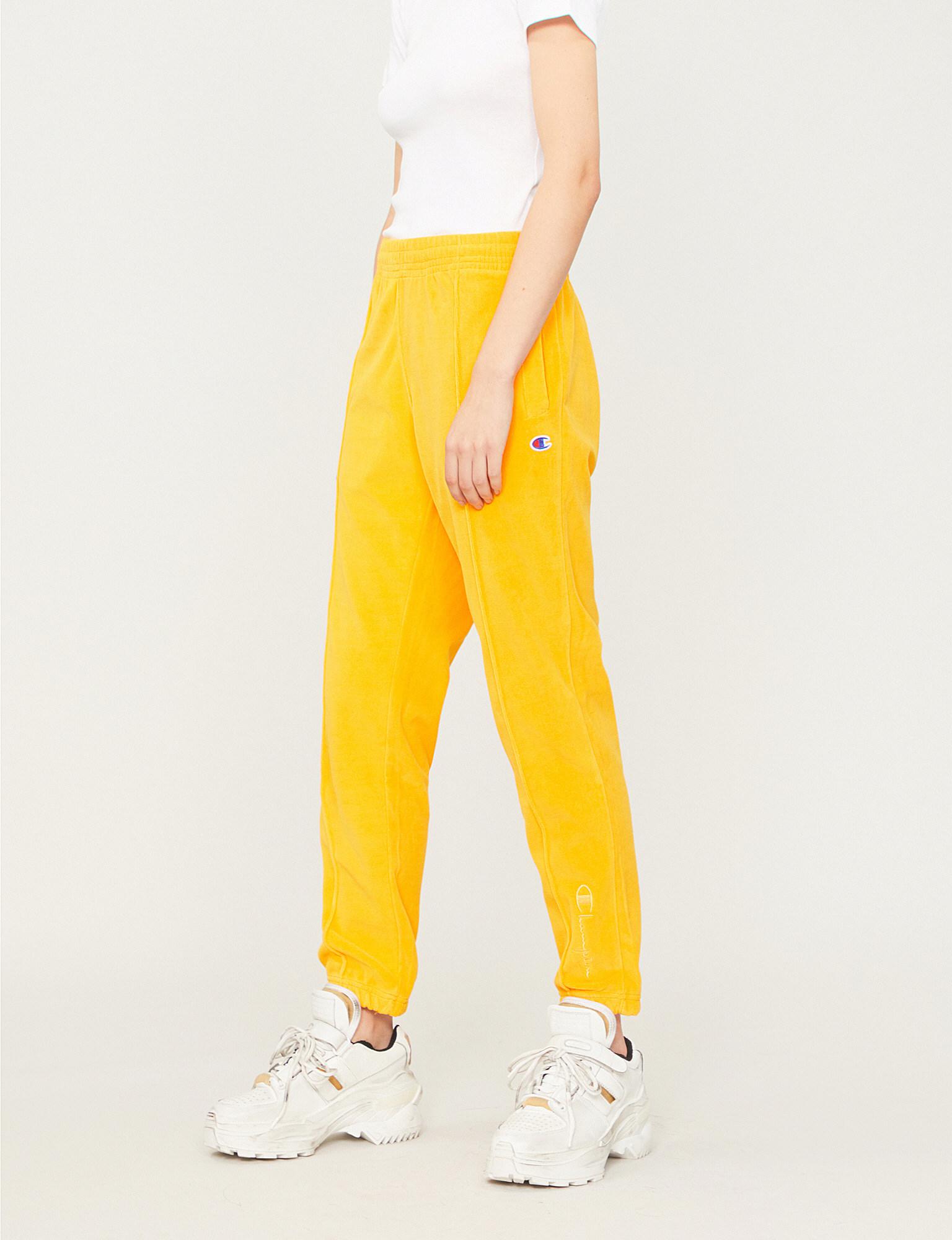 yellow jogging bottoms