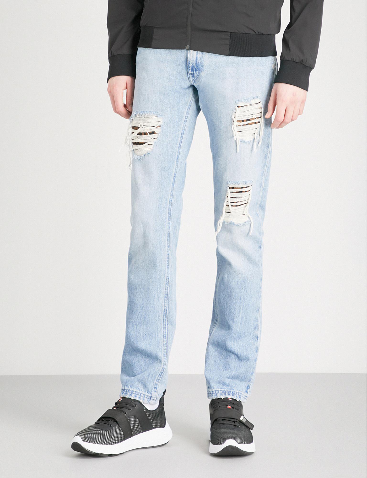 fendi distressed jeans