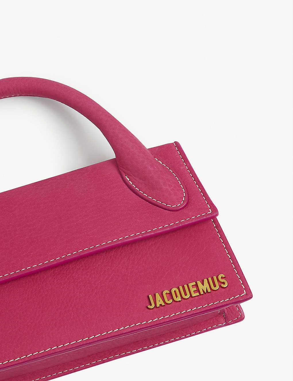 Jacquemus Le Chiquito Long Suede Top Handle Bag in Pink | Lyst
