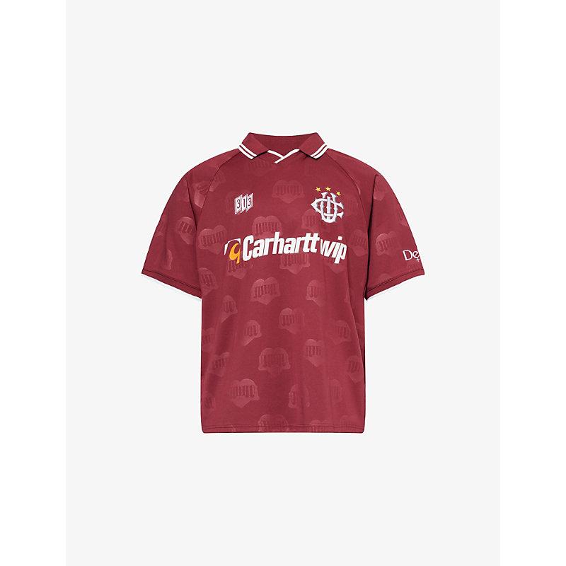 Carhartt Heart Jacquard, Mulberry Hartt Short-Sleeve Woven