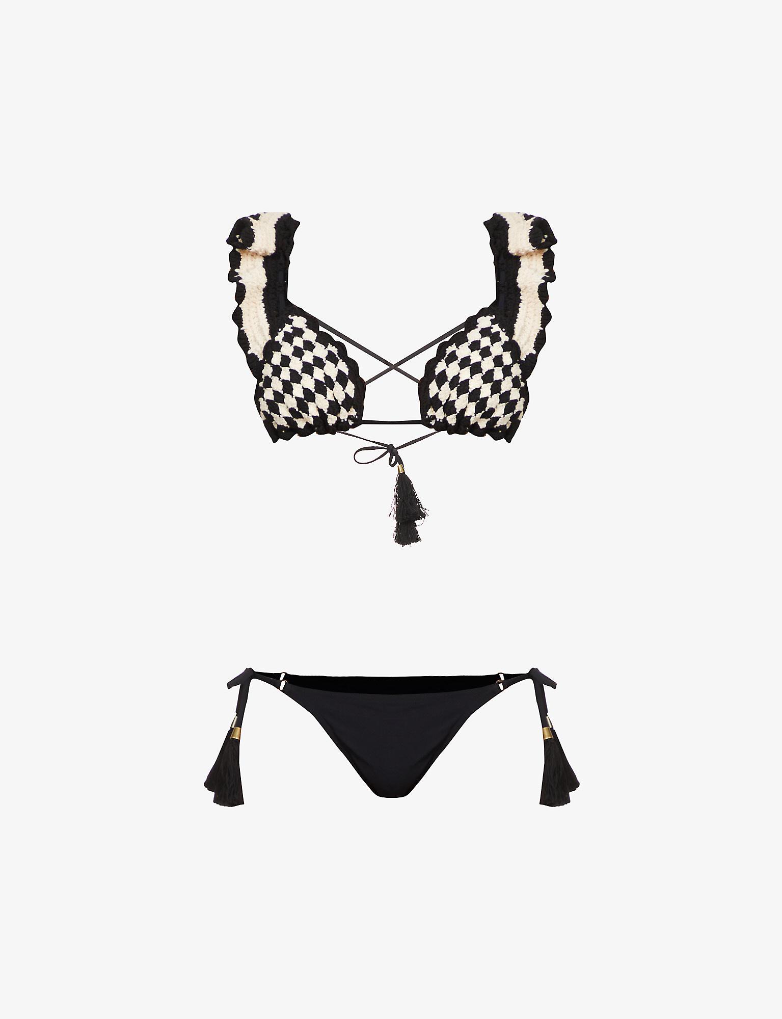 Zimmermann Anneke Crochet Cottonknit Bikini Lyst UK