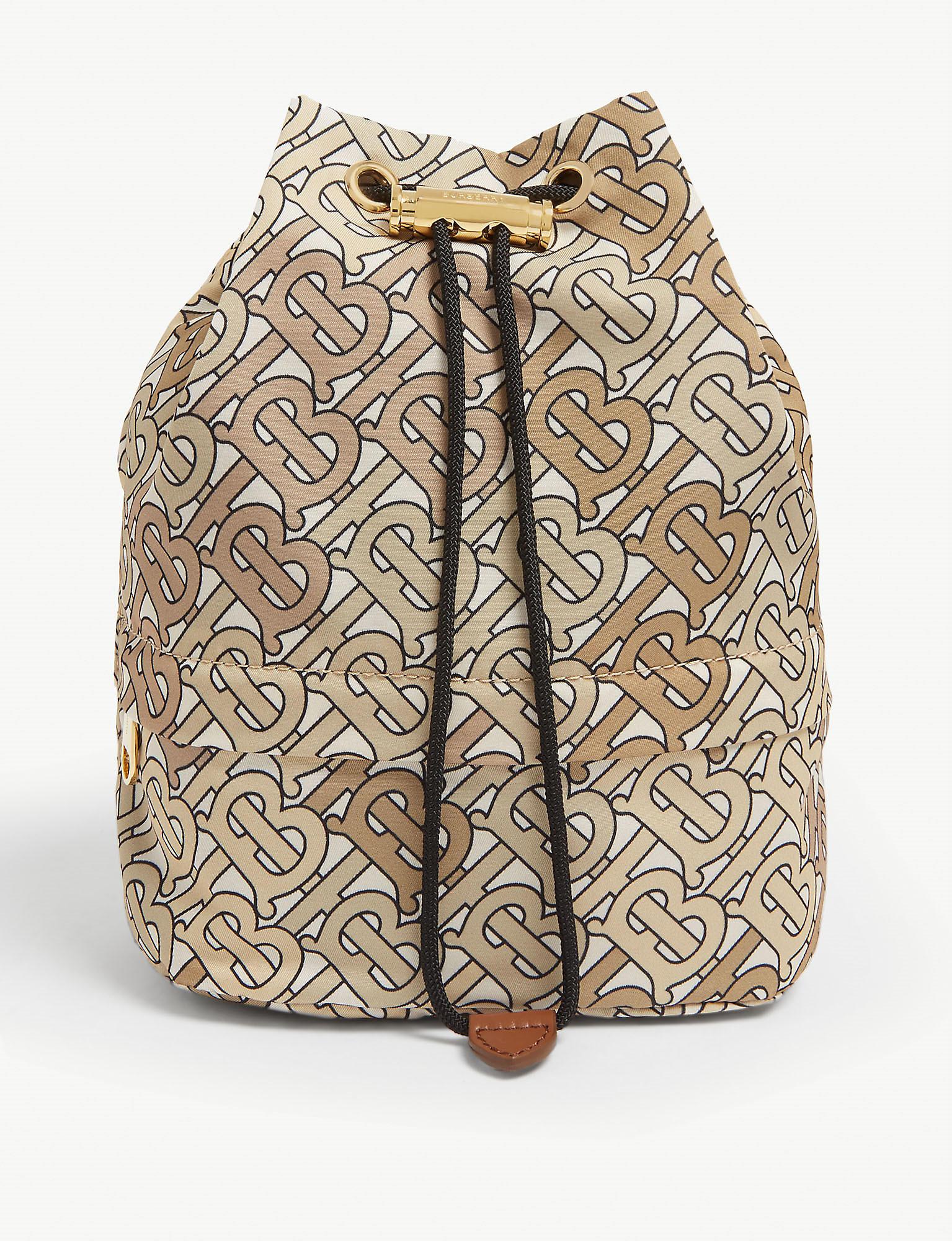 burberry phoebe nylon bucket bag