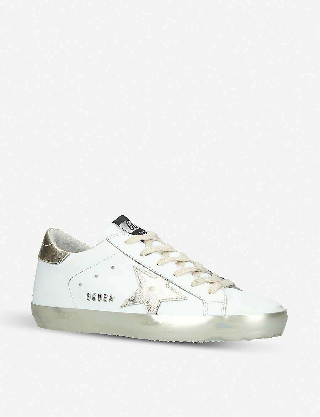 golden goose superstar e37 sparkle leather trainers
