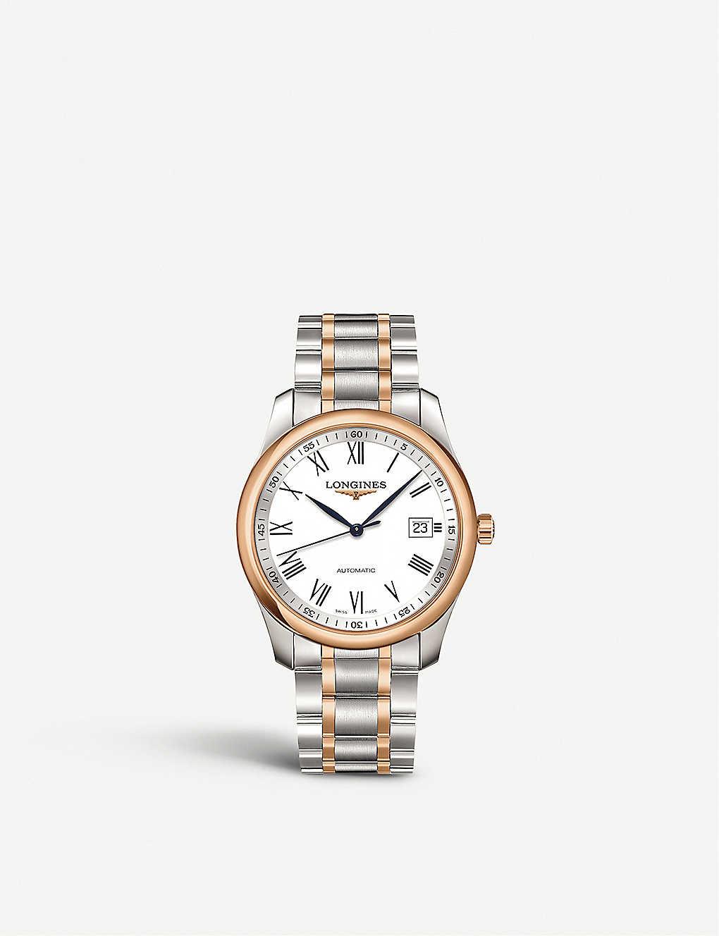 Longines L2.793.5.11.7 Master Stainless Steel And Rose Gold Watch in ...