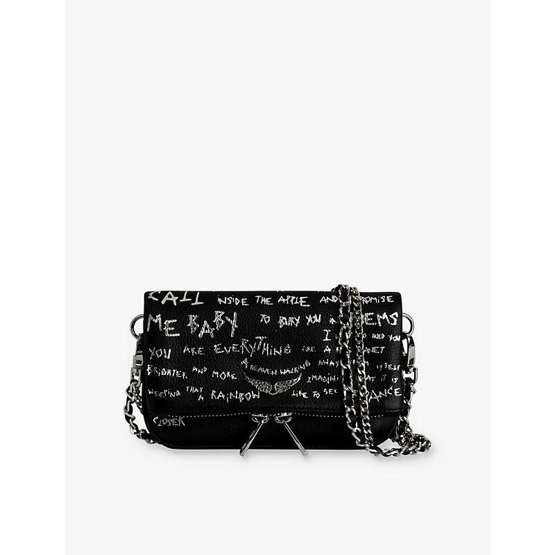 Zadig Voltaire Rock Nano Leather Clutch Bag in Black Lyst UK