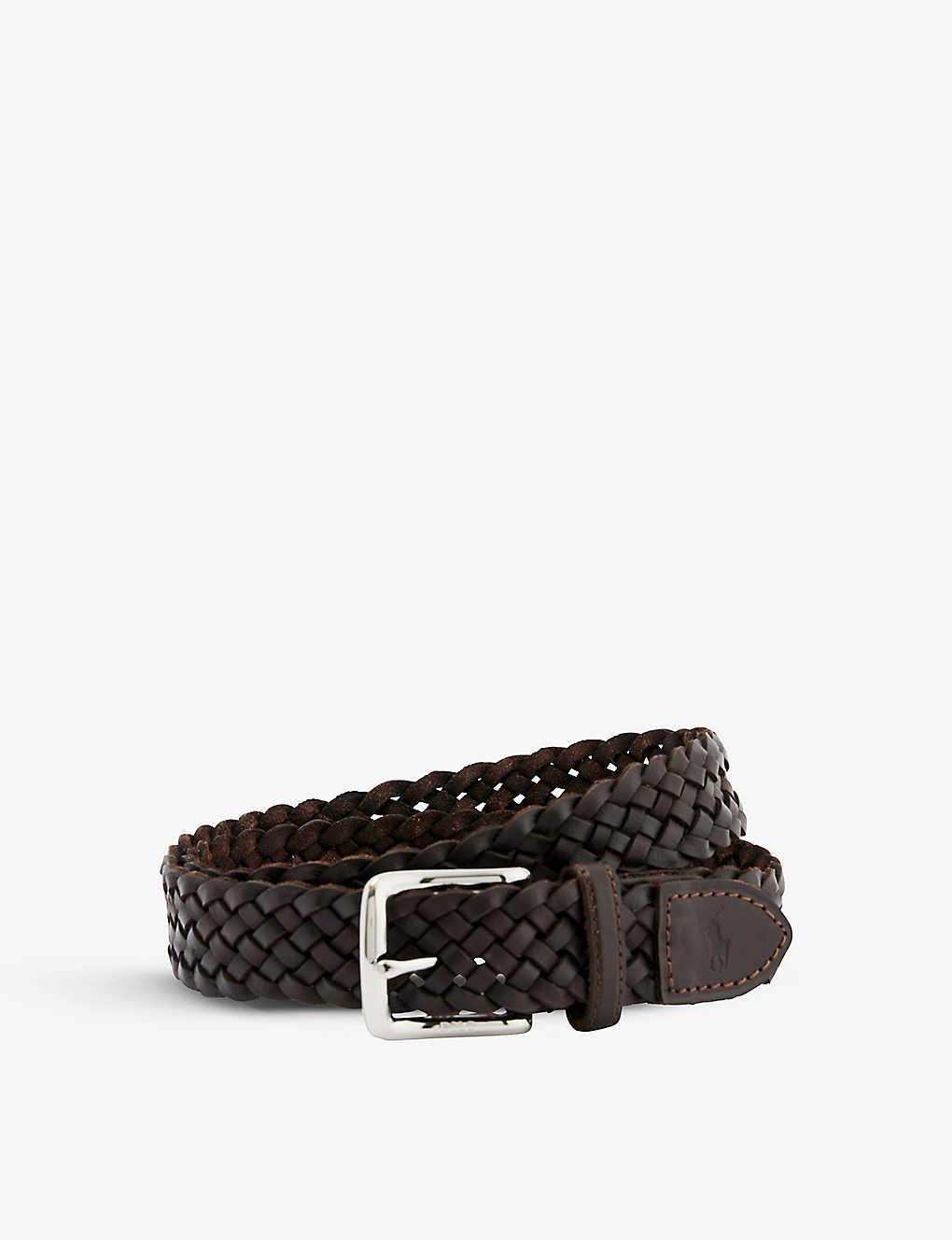 Polo Ralph Lauren Westend Braided Leather Belt in White for Men Lyst