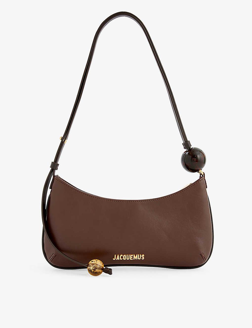 Jacquemus Le Bisou Perle Leather Shoulder Bag in Brown | Lyst