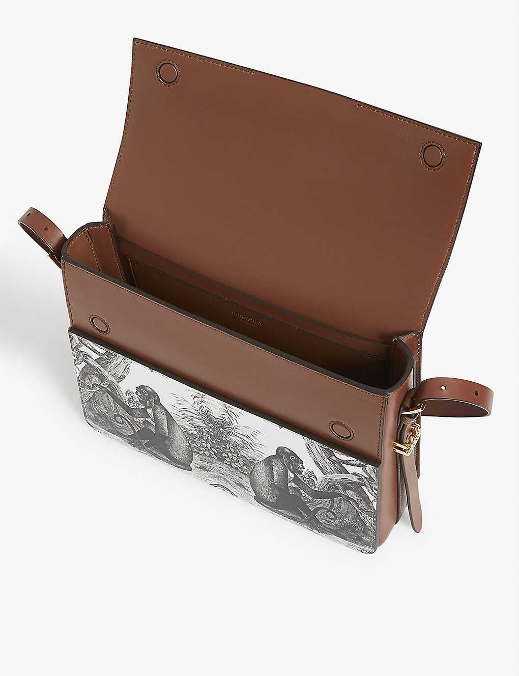 Burberry Grace Large Monkey Print Leather Shoulder Bag | Lyst