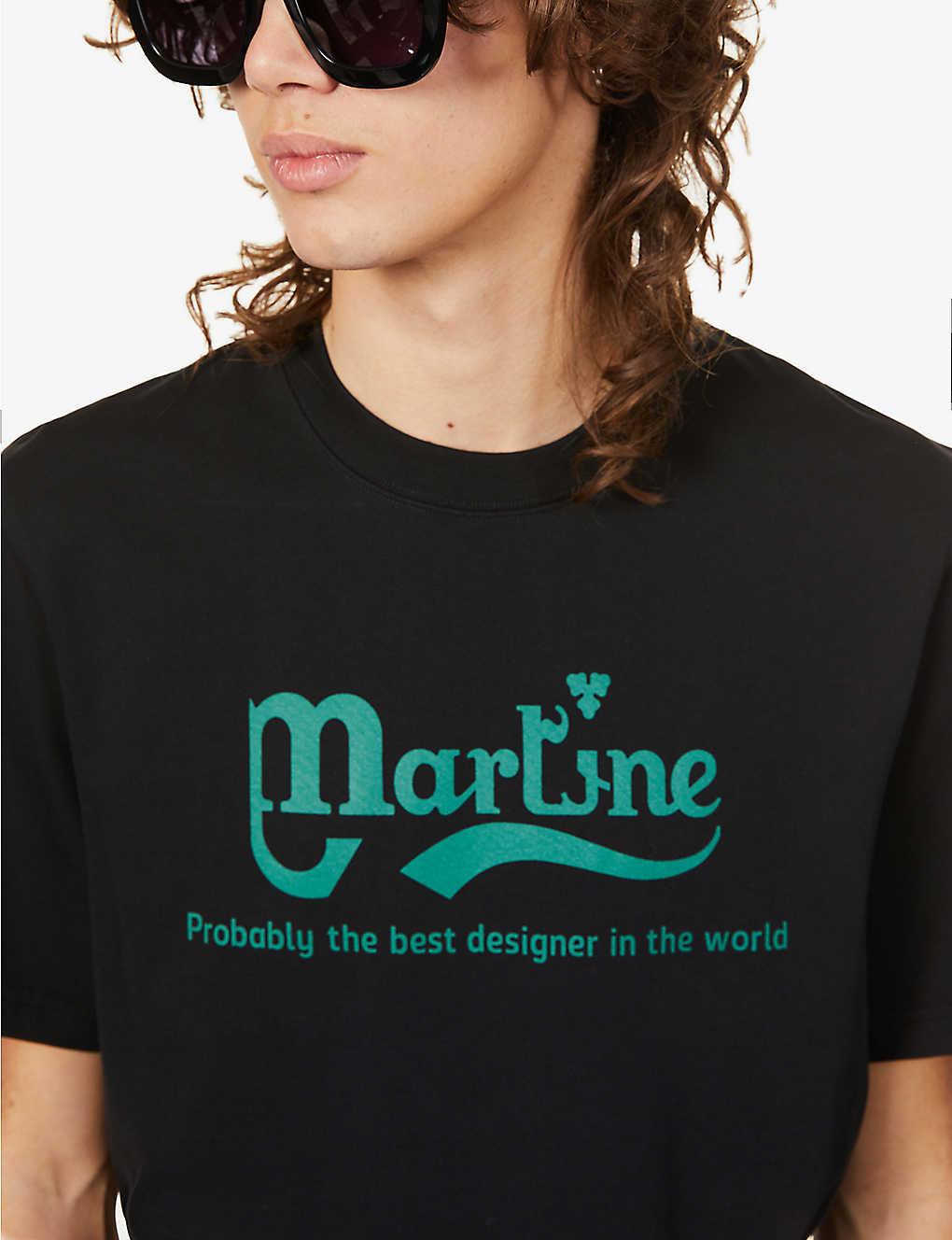 Martine Rose Mr Probably The Best Brand-print Cotton-jersey T-shirt in