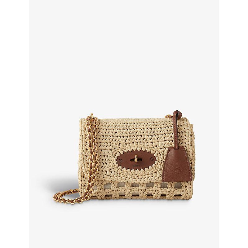 Mulberry Lily Raffia Cross-body Bag in Natural | Lyst Canada