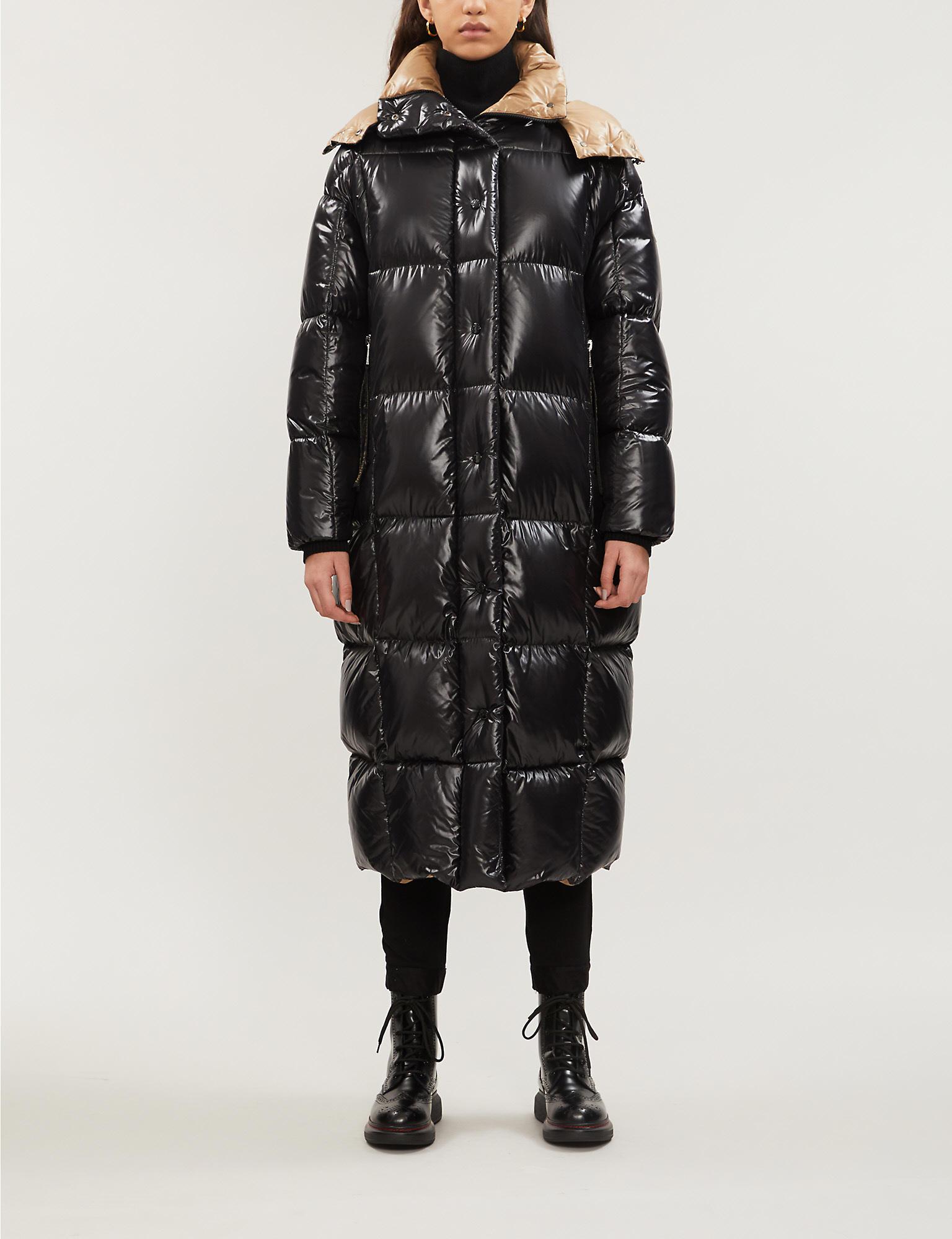 moncler long coat with fur hood