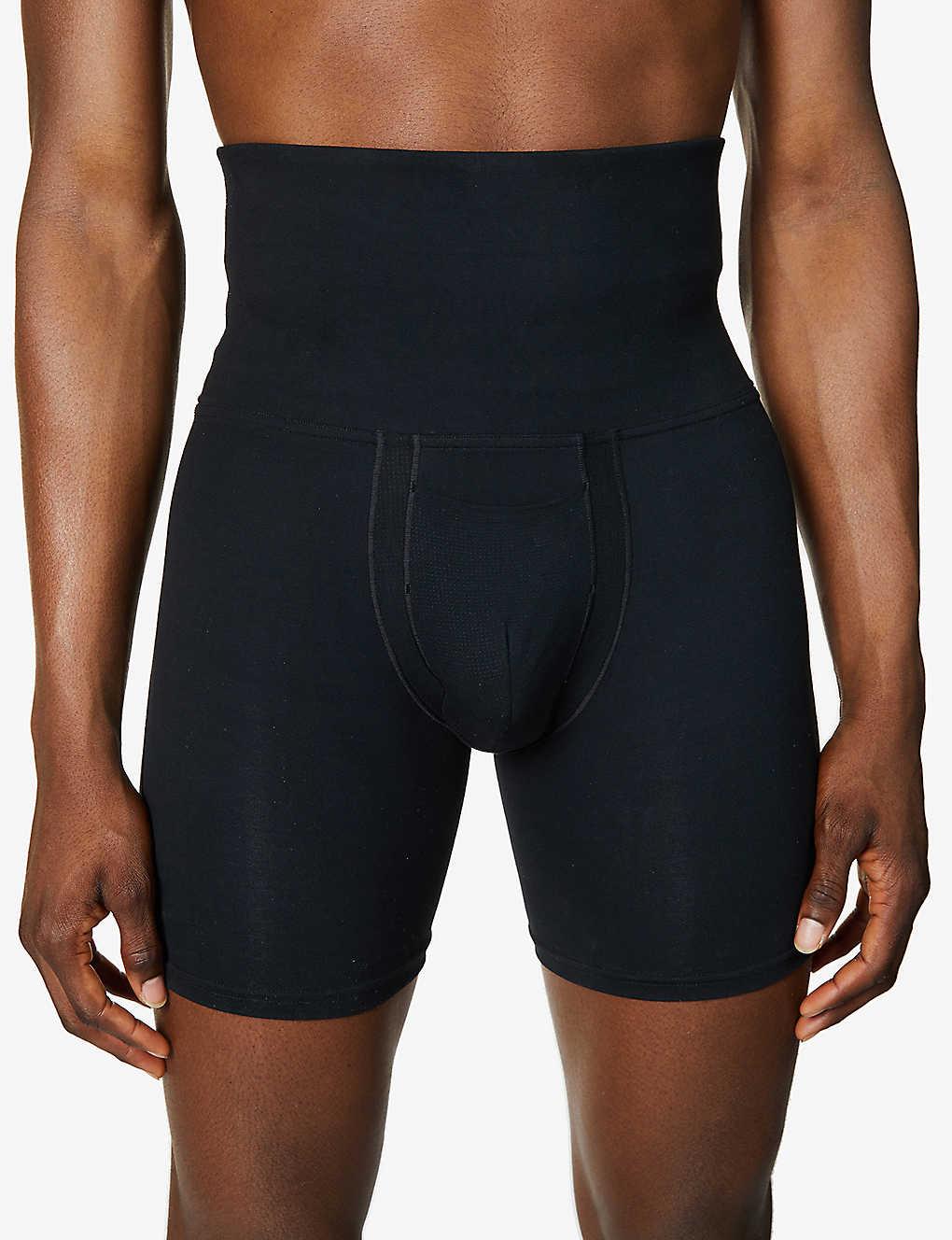 Spanx Ultra-sculpt Shaping High-rise Slim-fit Stretch-cotton Boxers in ...