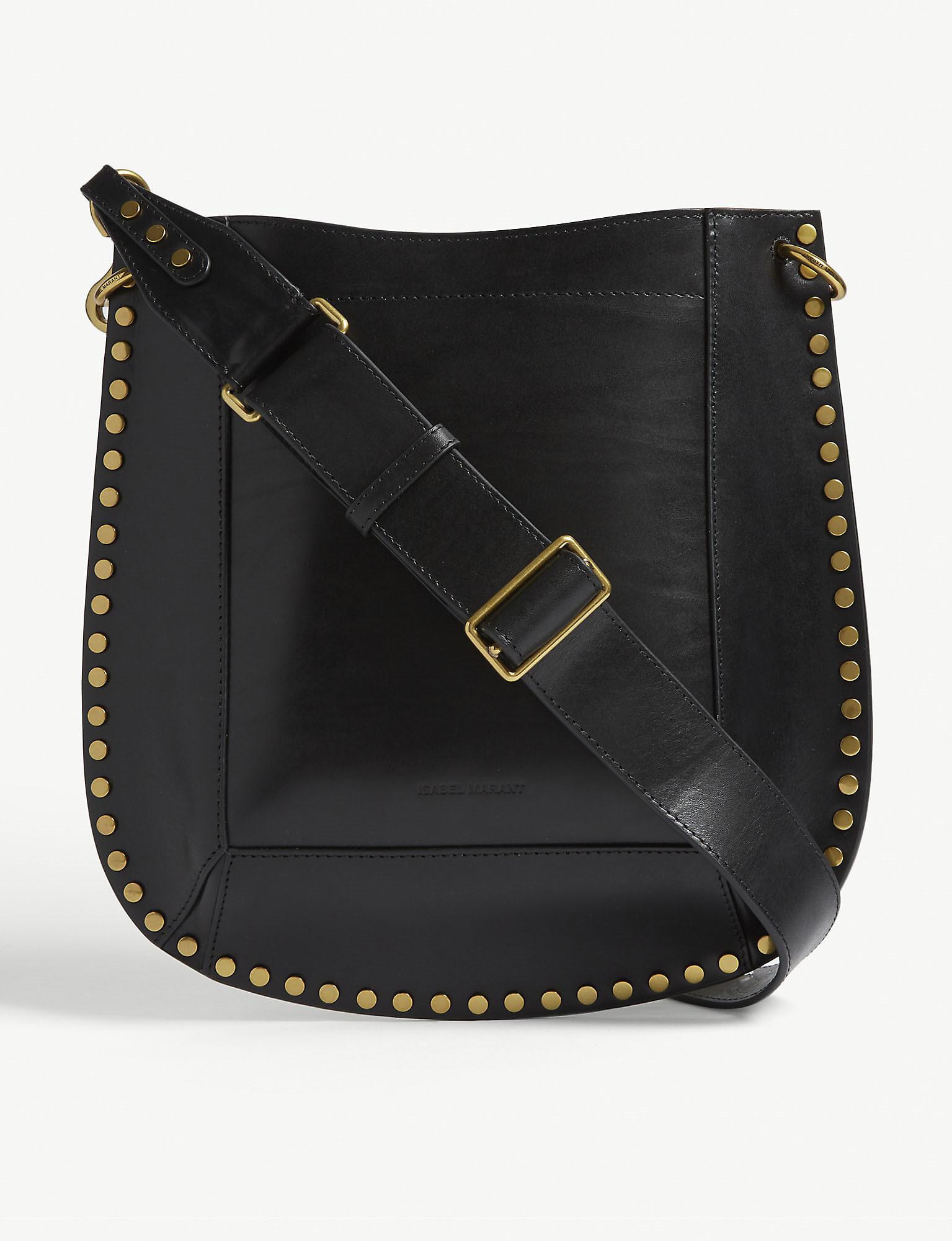 Isabel Marant Oskan Leather Cross-body Bag in Black - Lyst