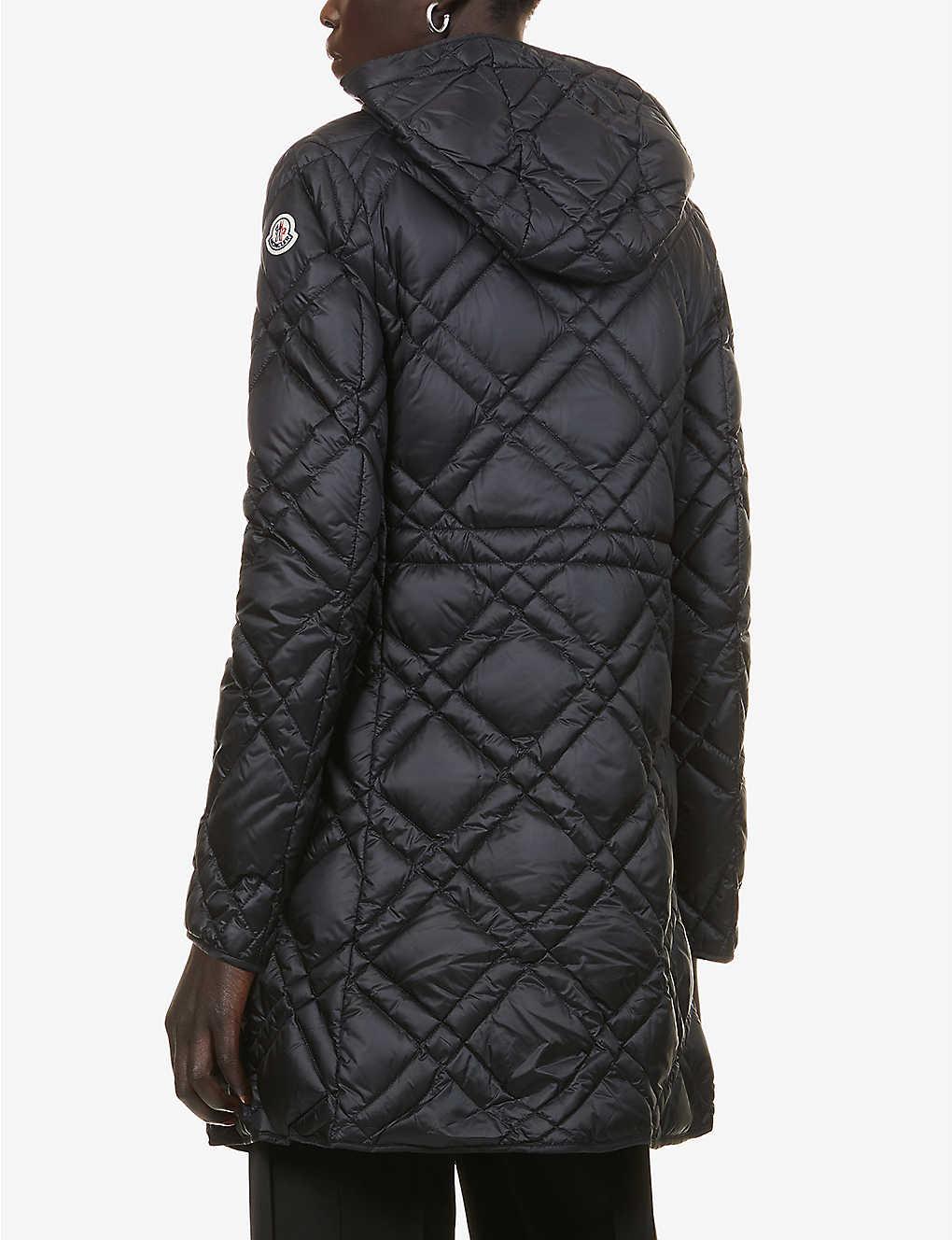Moncler Meres Padded Shell-down Coat in Black | Lyst