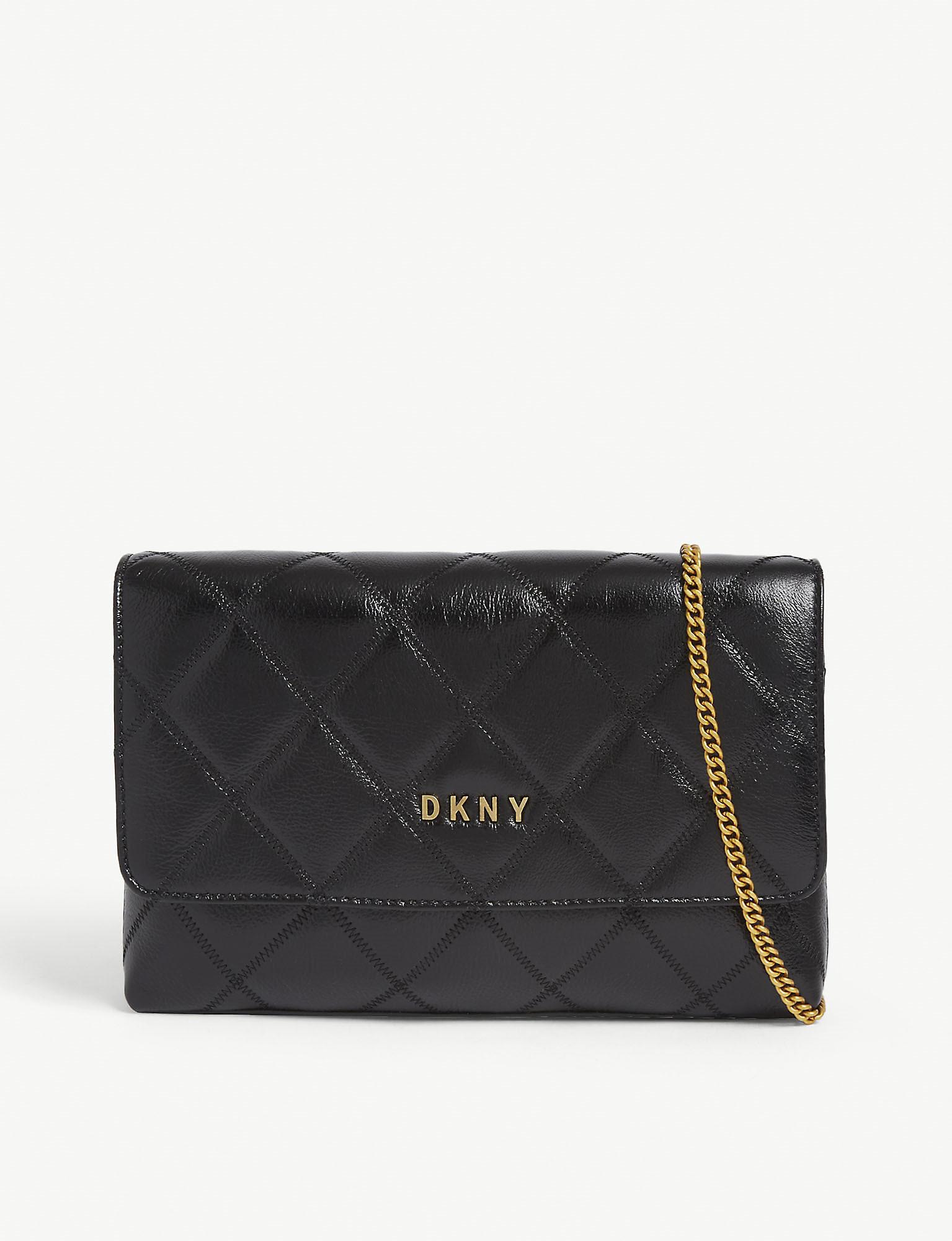 DKNY Sofia Clutch Bag in Black | Lyst