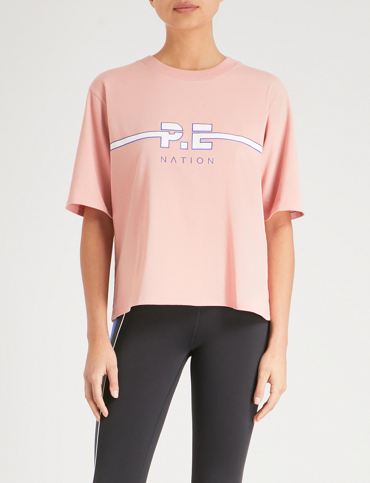 P.E Nation Active Duty Cotton T-shirt in Pastel Pink (Pink) - Lyst