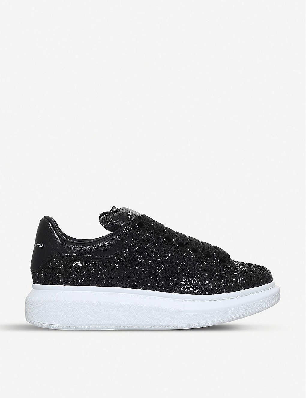 black glitter alexander mcqueen's