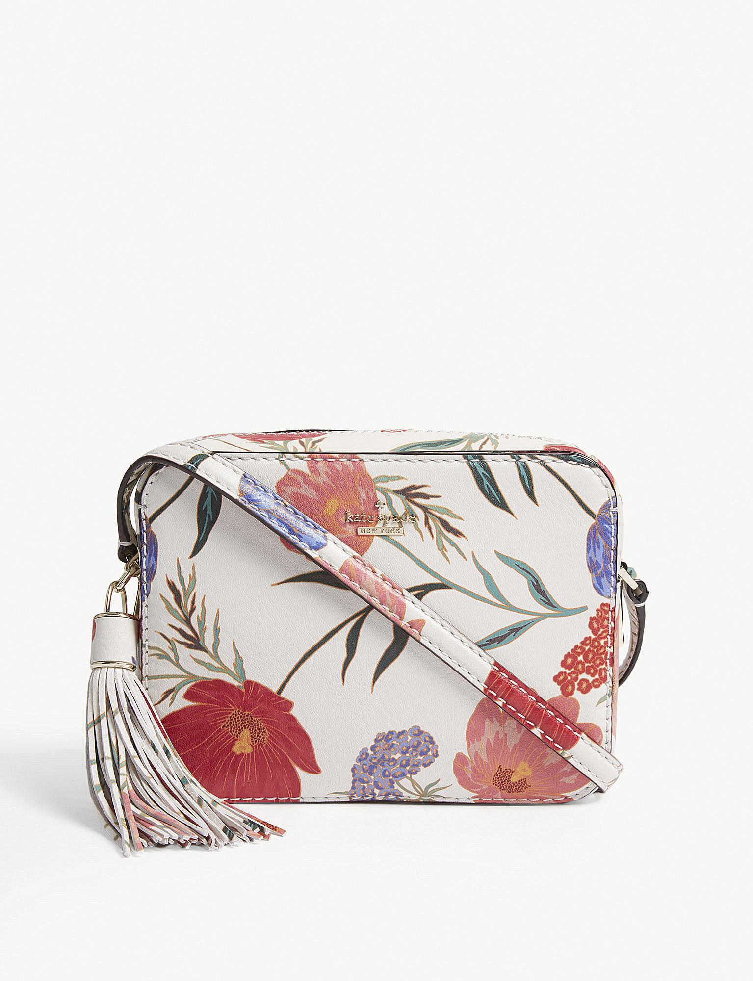 Kate Spade Kingston Drive Arla Floral Leather Cross body Bag Lyst