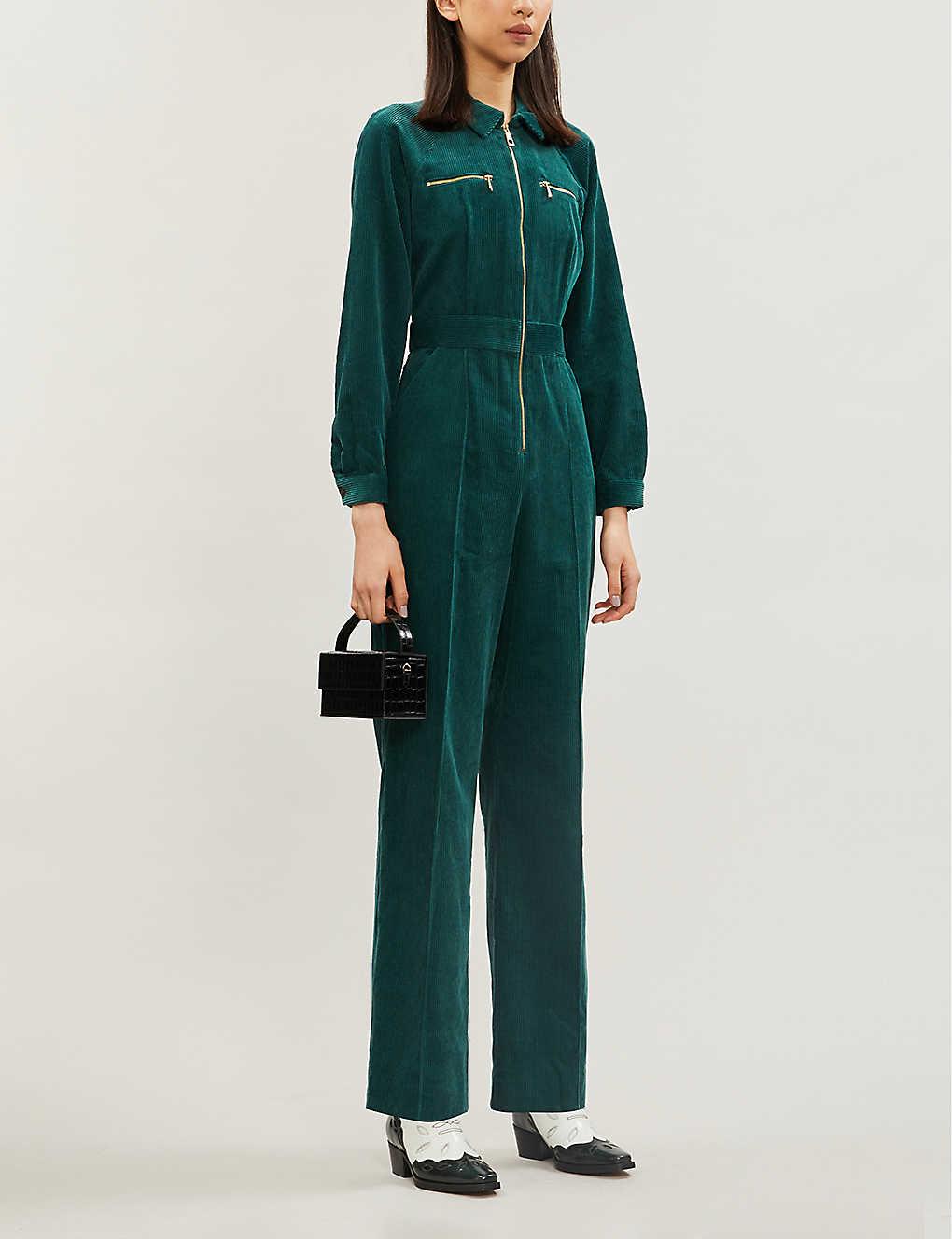 Whistles Corduroy Jumpsuit in Dark 