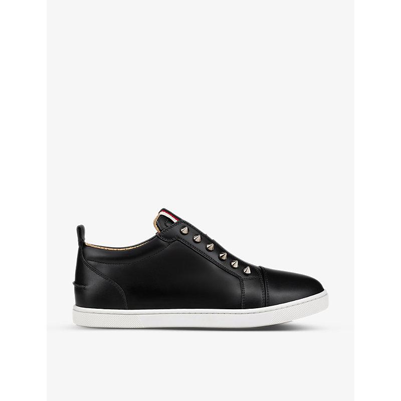 Black F.A.V Fique A Vontade leather high-top trainers