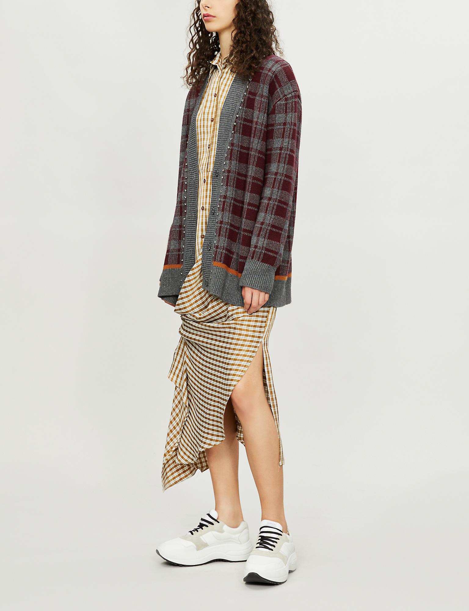 sandro checked cardigan