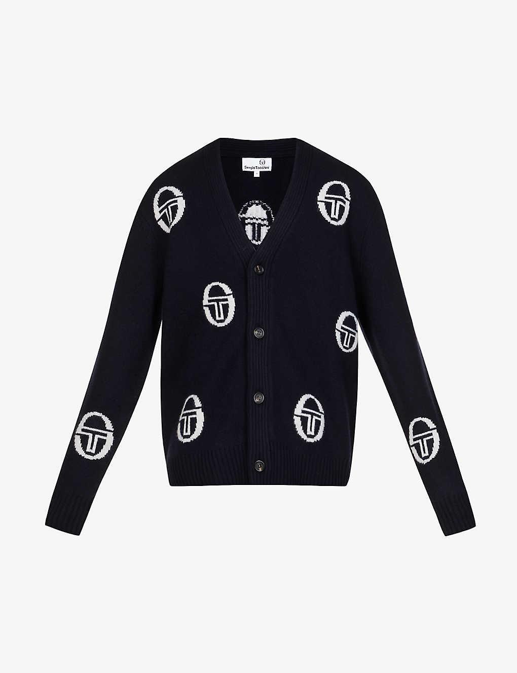 Sergio Tacchini Cucire Logo-intarsia Relaxed-fit Wool-knit