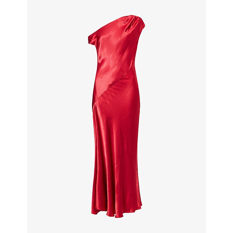 open lace back dress SHONA JOY - Lydie Asymmetrical Lace Up Dress