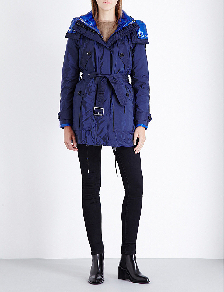 Burberry Synthetic Chevrington 3-in-1 Shell Coat in Blue - Lyst