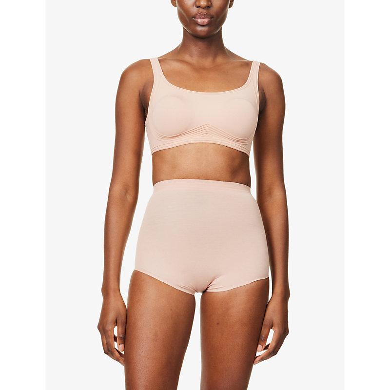 Wolford Contour Skin Scoop-neck Stretch-woven Bra in Pink