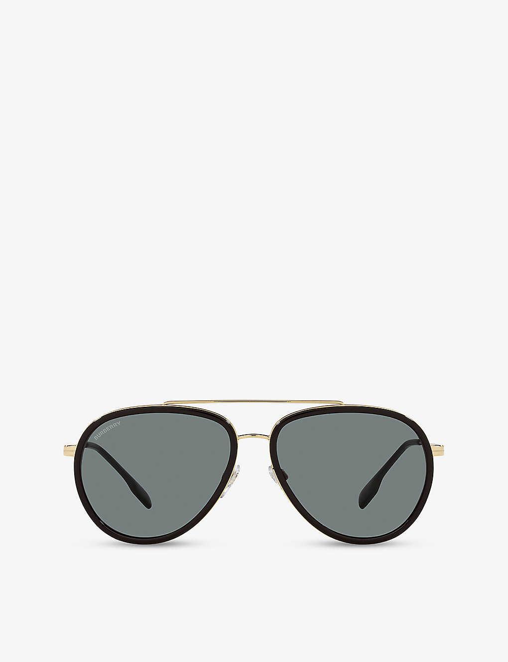 Burberry Be3125 Oliver Pilotframe Metal Sunglasses in Metallic Lyst