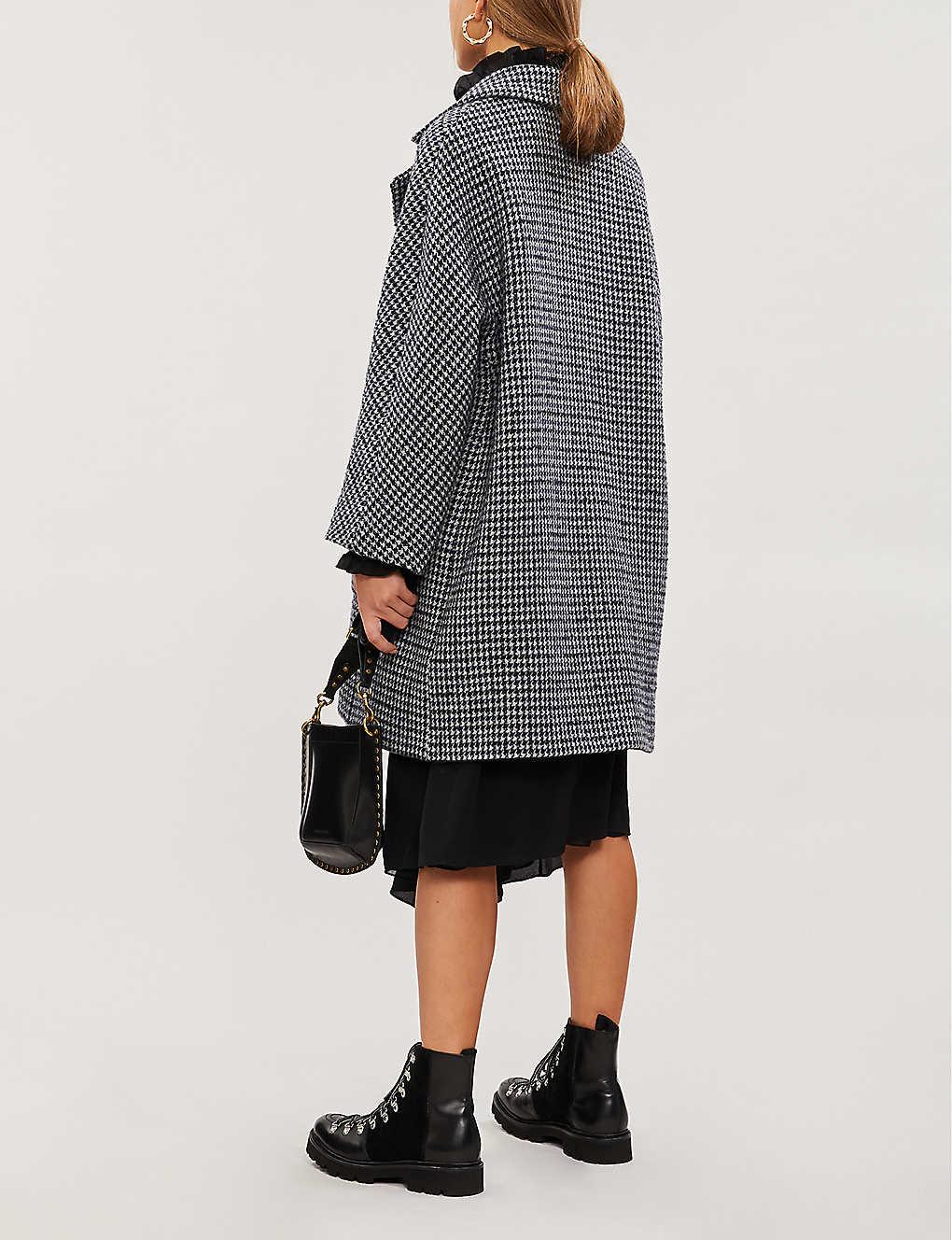 maje houndstooth coat
