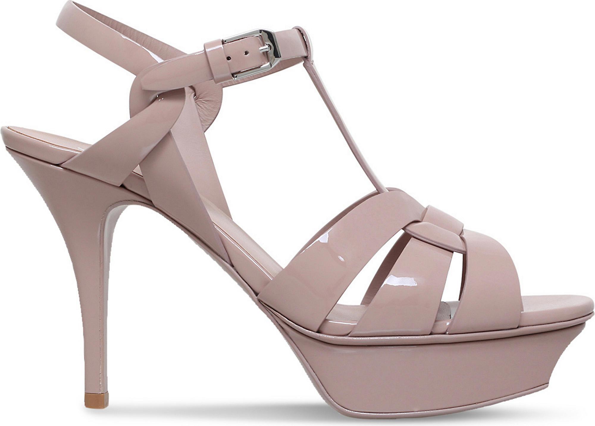 tribute mules in patent leather