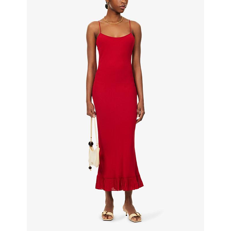 reformation pleated dress Cyra Pleated Dress