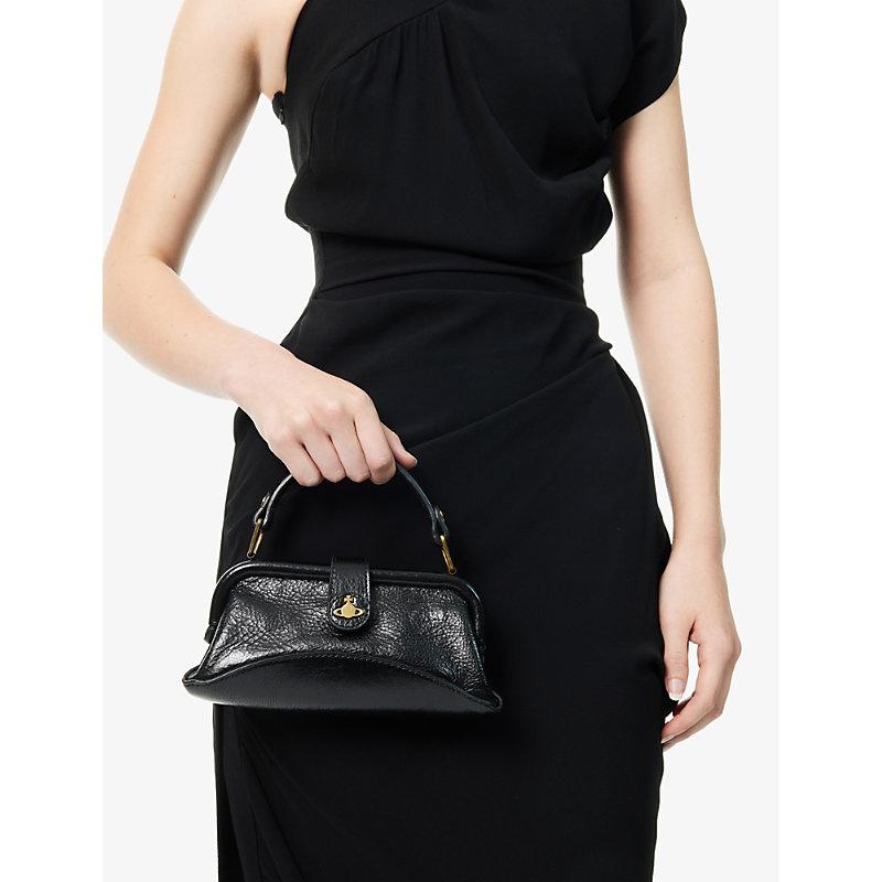 VIVIENNE WESTWOOD Abbey レザー クロスボディバッグ Vivienne Westwood Abbey Leather Cross-body Bag in Black | Lyst
